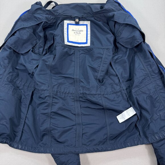 Abercrombie & Fitch Women's Jacket Hooded Size Small 4 Pocket's Zip and Snap - Picture 5 of 9
